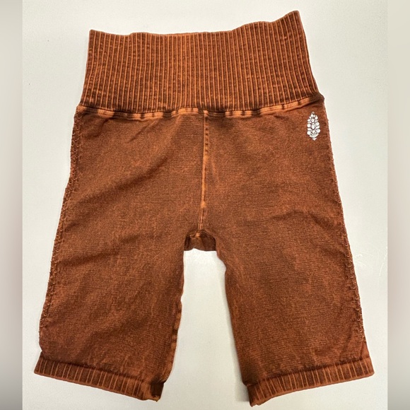 Free People Movement Bike Shorts NEW Women XS/S Good Karma High Rise Amber - Picture 4 of 16